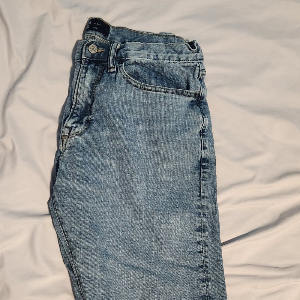 GAP Slim Fit Denim Jeans (Light Blue)